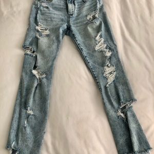 Light Wash High Rise Jegging Cropped AE